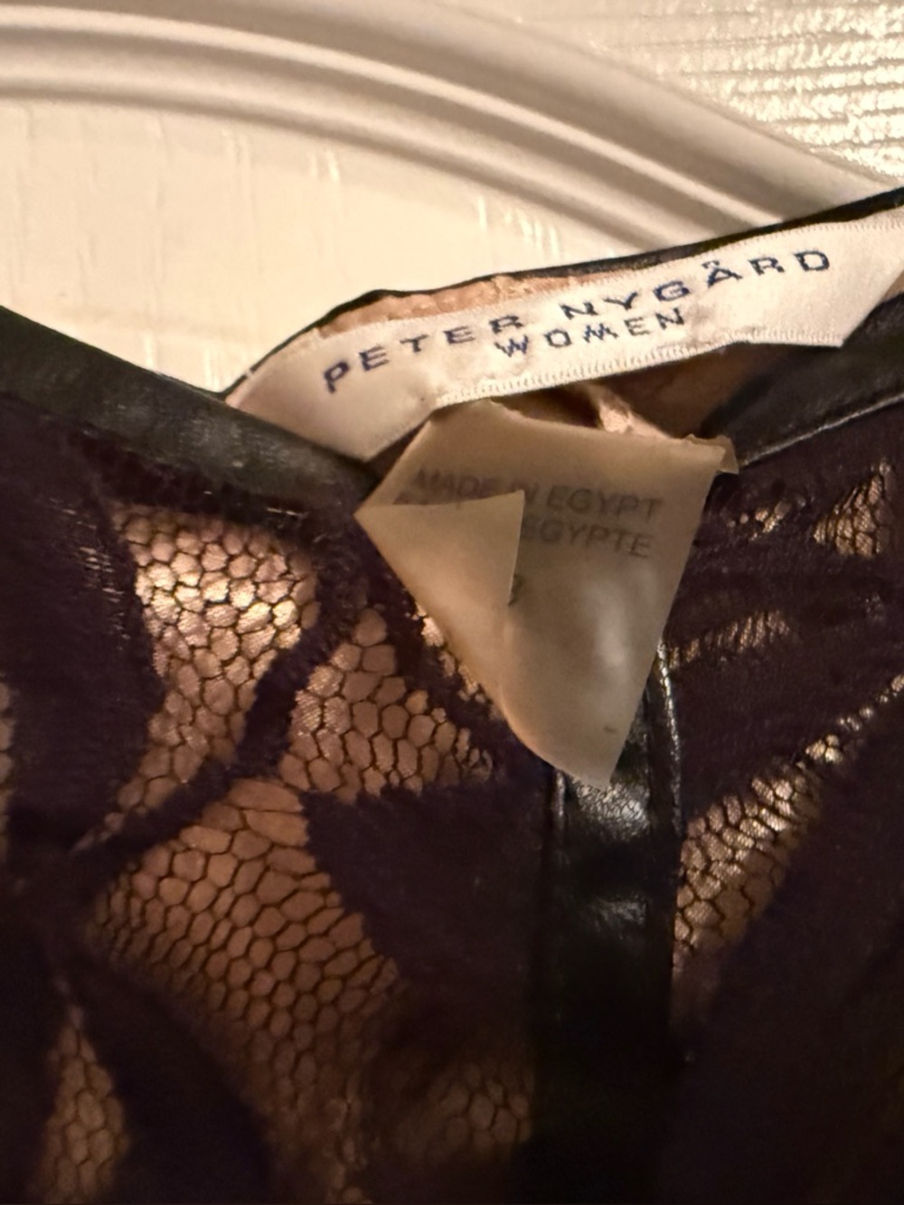 Peter Nygard Black Lace A-Line Skirt